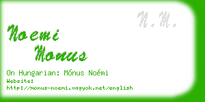 noemi monus business card